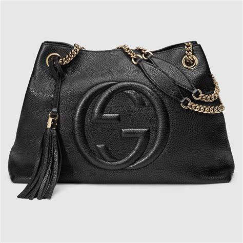 gucci soho borsa|gucci leather shoulder bag.